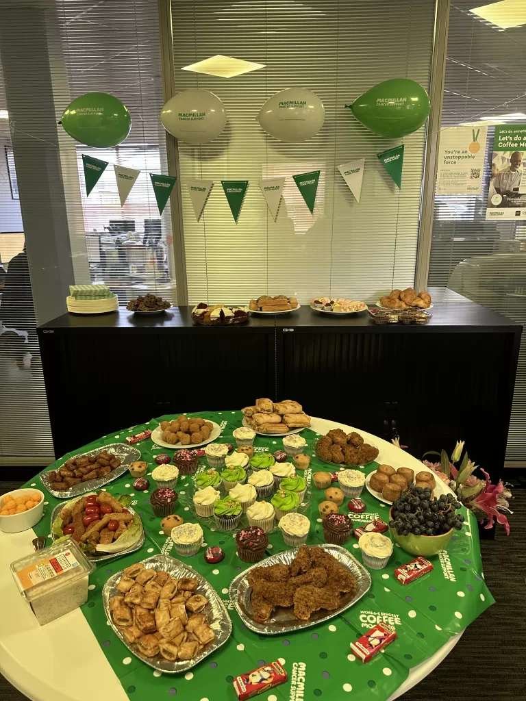 Macmillan Coffee Morning at Crawford Cars offices in London